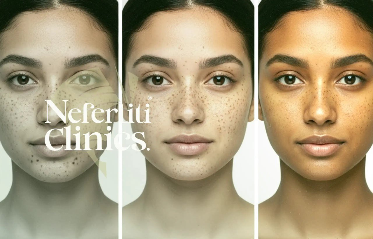 أفضل علاج للتصبغات والبقع الداكنة في الوجه في عيادات نفرتيتي 