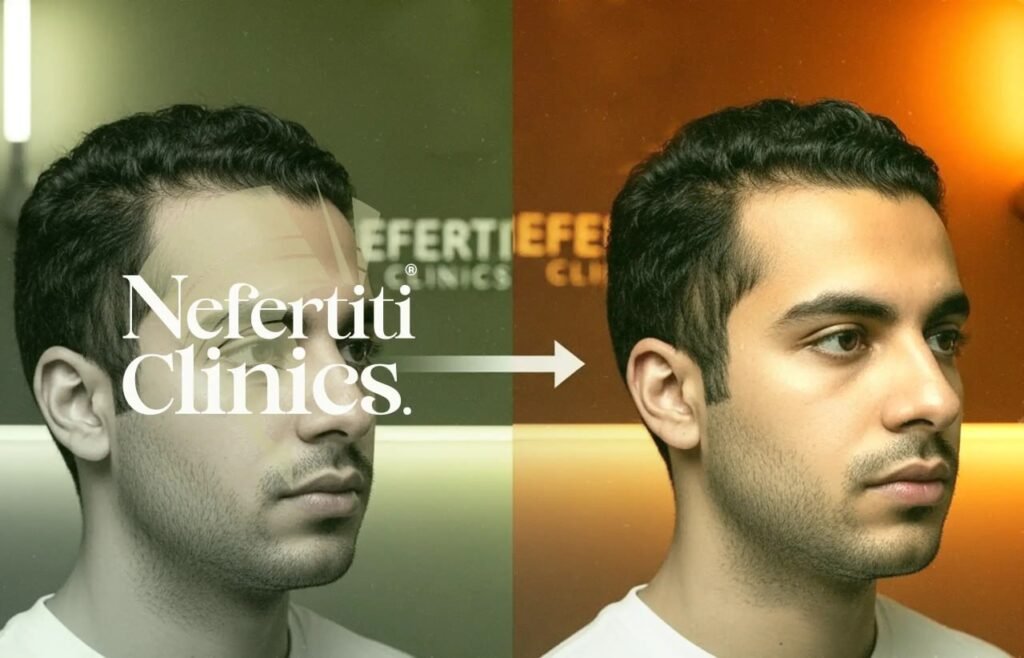علاج تساقط الشعر الوراثي عند الرجال في عيادات نفرتيتي